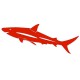 Sticker Requin rouge feu B
