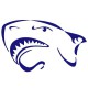 Sticker Tête requin bleu nordique B