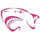 Sticker Tête requin magenta b