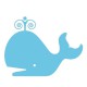 Stickers Baleine bleu pervenche bab