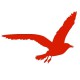 Sticker Mouette rouge feu T