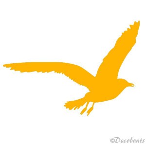 Sticker Mouette jaune moutarde T