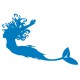 Sticker sirène bleu ocean babord