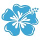 Sticker Hibiscus bleu ciel