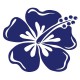 Sticker Hibiscus bleu nordique
