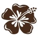 Sticker Hibiscus marron