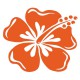 Sticker Hibiscus orange