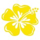 Grand sticker Hibiscus jaune