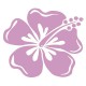 Grand sticker Hibiscus lilas