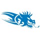 Sticker Dragon bleu ocean tribord