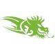 Sticker Dragon vert clair tribord