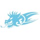 Sticker Dragon bleu pervenche babord