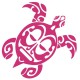 Sticker Tortue Maori magenta