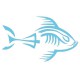 Piranha squelette tribord bleu pervenche
