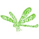 Sticker Libellule vert clair babord