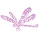 Sticker Libellule lilas babord