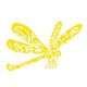 Sticker Libellule jaune tribord