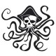 sticker pirate pieuvre