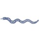 Sticker serpent de mer bleu nordique babord
