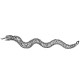 Sticker serpent de mer gris metallisé babord