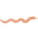 Sticker serpent de mer orange tribord