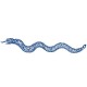 Sticker serpent de mer bleu reflex babord