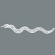 Sticker serpent de mer blanc babord