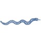 Sticker serpent de mer bleu reflex tribord