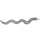 Sticker serpent de mer gris metallisé tribord