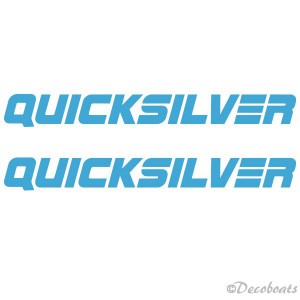 lot de 2 logos "Quicksilver" bleu ciel