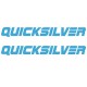 lot de 2 logos "Quicksilver" bleu ciel