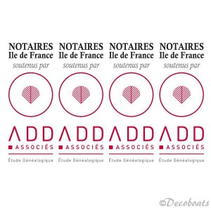 lot de 4 adhésifs voile logo ADD