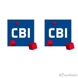 lot 2 adhésifs voile logos sponsors CBI