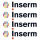 Lot de 4 logos sponsors Inserm