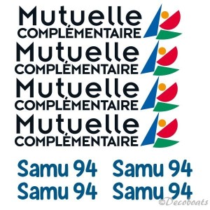 Lot stickers Samu 94 sponsors course