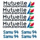 Lot stickers Samu 94 sponsors course