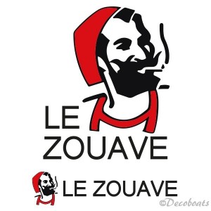 Lot de 2 autocollants personnalisés "Le Zouave"