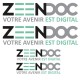 Lot de 4 stickers ZEENDOC