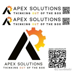 Lot de 4 stickers Apex Solution