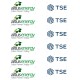 Lot de 12 adhésifs voile sponsors logos Altus et TSE