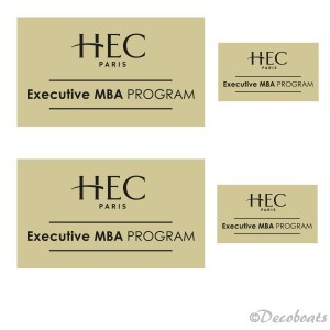 lot de 4 adhésifs logos sponsor HEC voile et coque