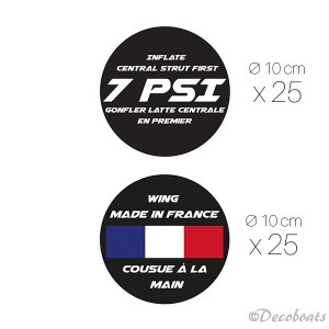 Lot 2x25 adhésifs voile Zephir