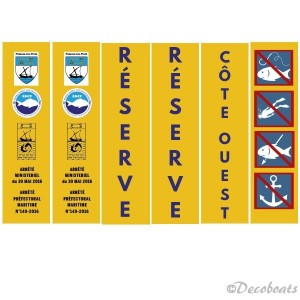 Lot de 6 adhésifs pour bouée RMCP