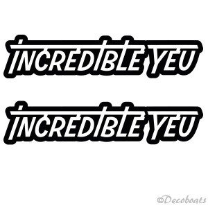 Lot de 2 pochoirs adhésifs IncredibleYeu