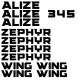 Lot de 14 adhésifs voile "Zephir"
