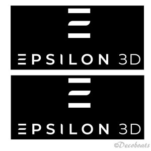 Lot de 2 adhésifs voile logo Epsilon 3D