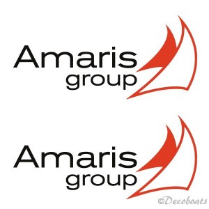 Lot de 2 stickers voile sponsor Amaris