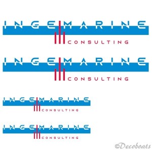 Lot de 2 stickers voile et 2 stickers coque Ingemarine Consulting