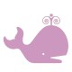 Sticker baleine lilas