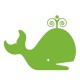 Sticker baleine vert clair